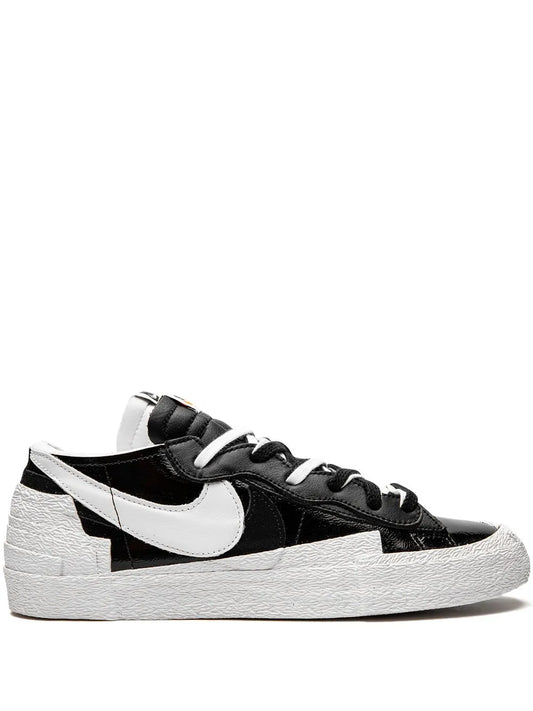 Nike X Sacai Blazer Low Black Patent Leather Sneakers