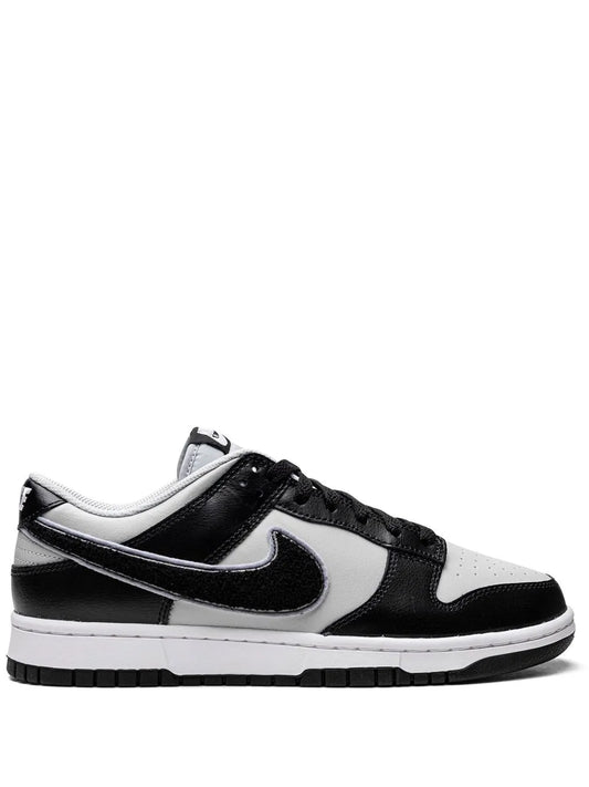 Nike Dunk Low Chenille Swoosh Black Grey Sneakers