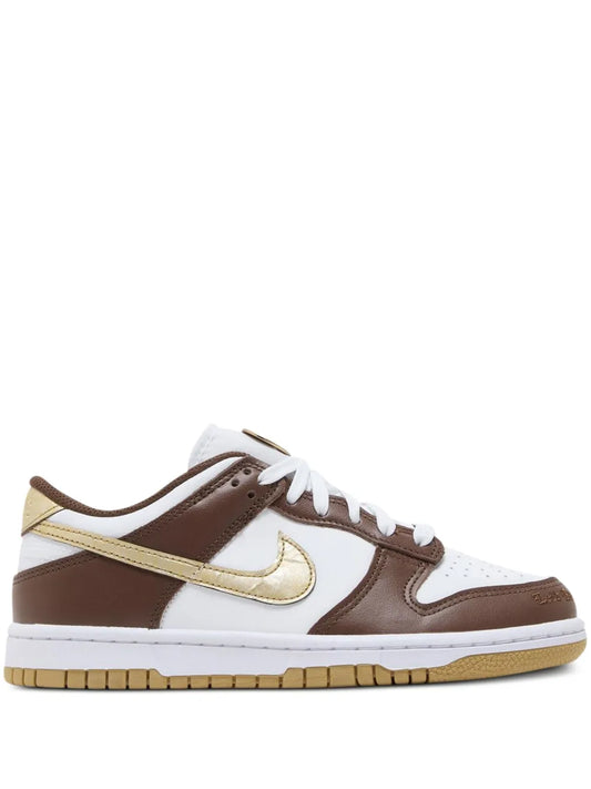 Nike Dunk Low Cacao Wow Metallic Gold Sneakers